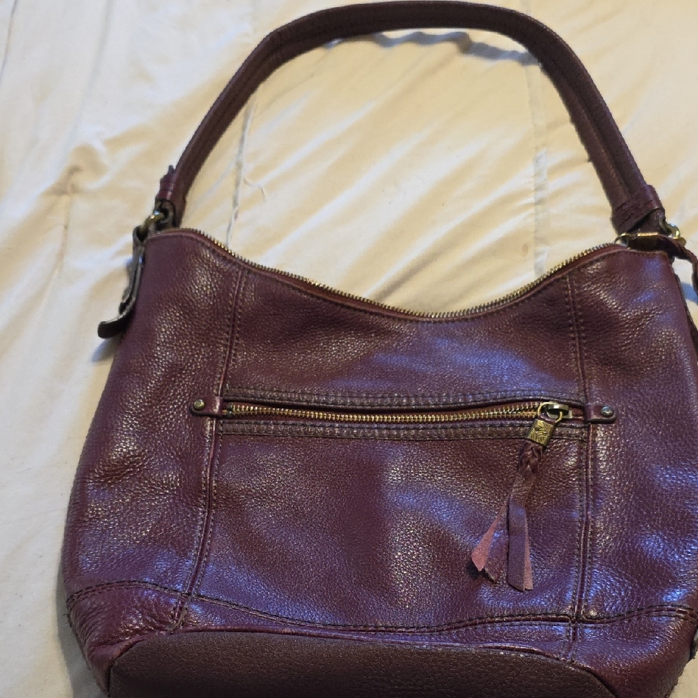 The Sak Rich Burgandy Leather Shoulder Bag